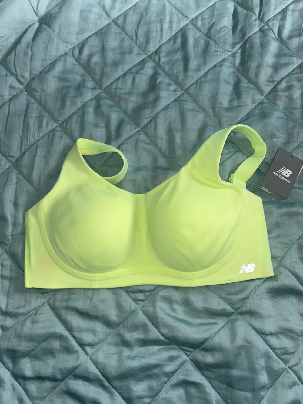 New Balance Women's RC Neon Lime High-Impact Sports Bra D-DD